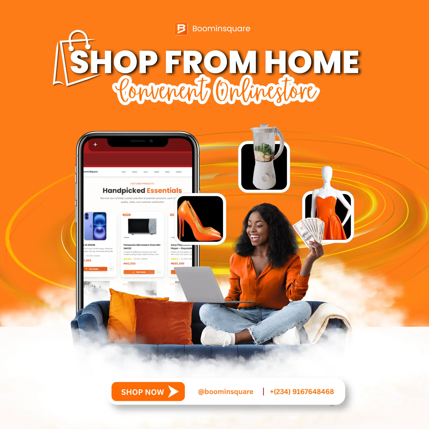 BoominSquare ecommerce social poster