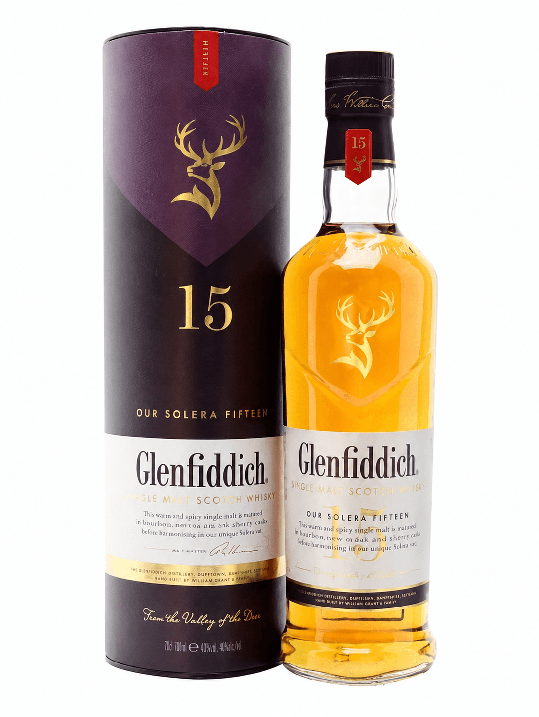GLENFIDDICH 15 YEARS SINGLE MALT SCOTCH WHISKY β 70cl (ABV 40%)